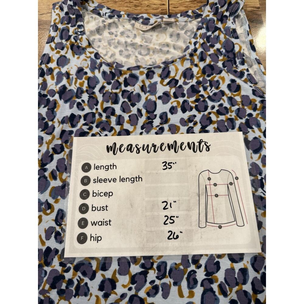 LOGO by Lori Goldstein Sleeveless Round Neck Long Tunic Boho Tank Top ~ Size 1X - Picture 6 of 6